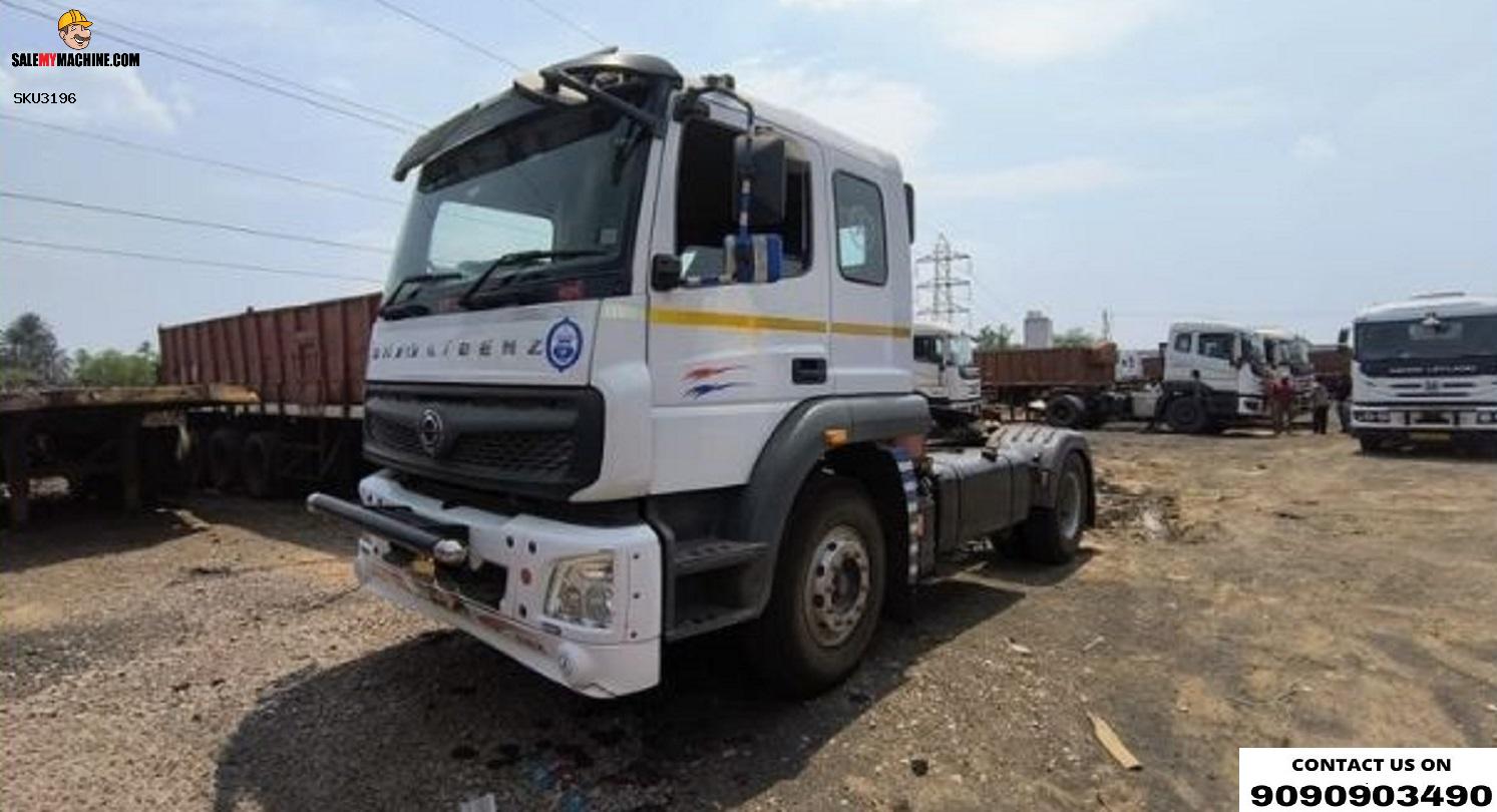 BHARAT BANZ CAB WITH 40 FT FLAT BED TRAILER